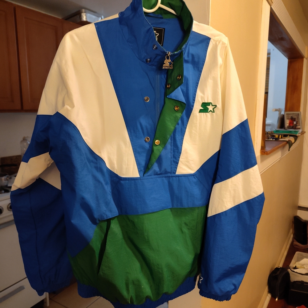 Starter Men's Blue and Green Jacket